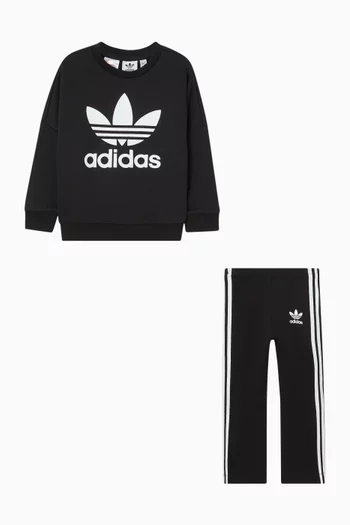 طقم ليغنغز فضفاض وبلوزة بفتحة رقبة مستديرة