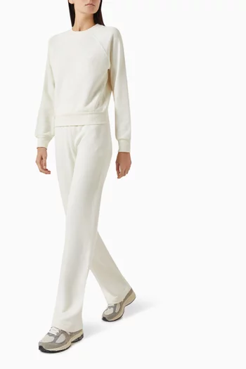 بنطال رياضي بقصة ساق مستقيمة فرنش تيري