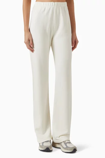 بنطال رياضي بقصة ساق مستقيمة فرنش تيري