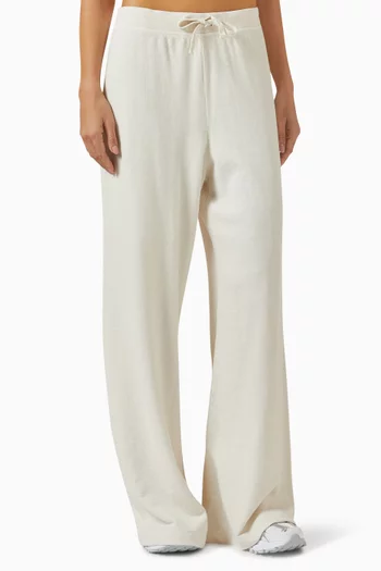 Drawstring Wide-leg Sweatpants in Cotton