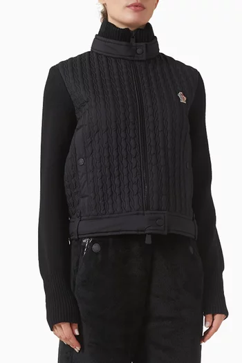 كارديغان مبطن صوف بكر