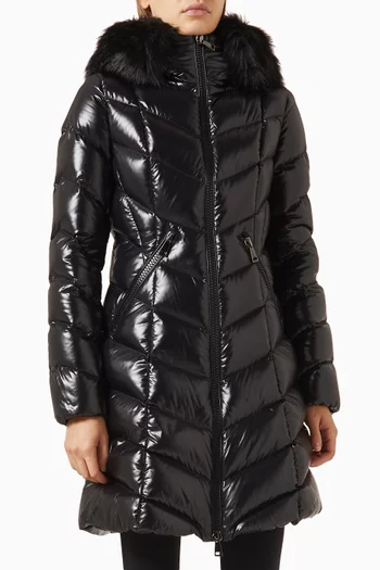 معطف فولماروس طويل مبطّن بالزغب