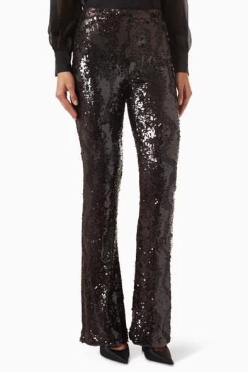 Collier Sequin-embellished Pants
