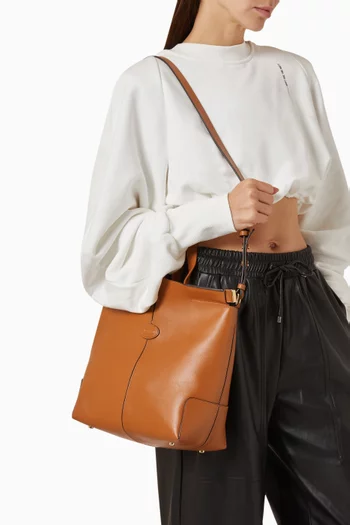 Small Di Folio Tote Bag in Leather
