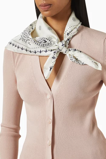 Printed Scarf in Silk-twill
