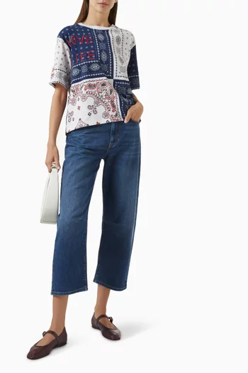 Barrel-leg Jeans in Denim
