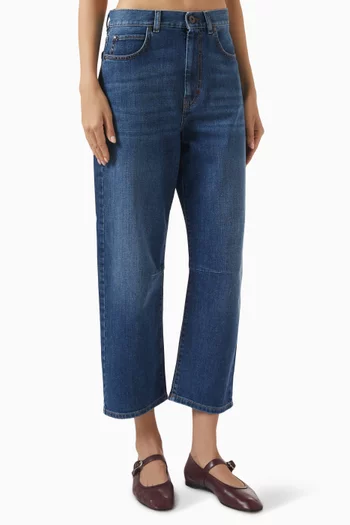 Barrel-leg Jeans in Denim