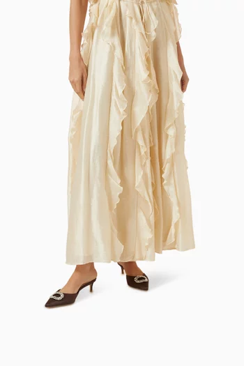 حذاء ليلي مفتوح من الخلف بكعب 50 مم ستان