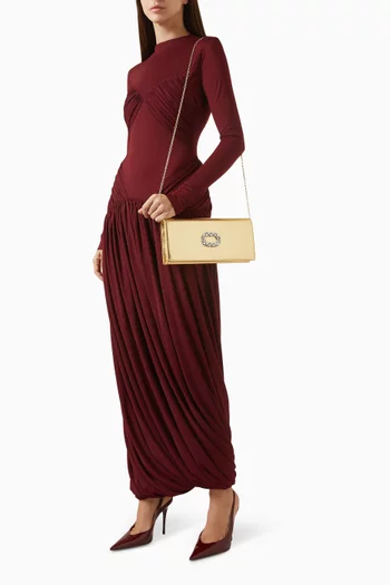 Alice Crystal-embellished Clutch in Leather