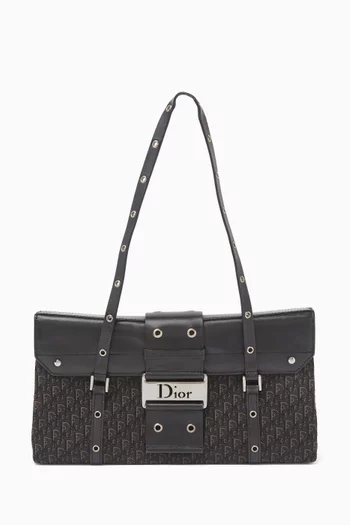 Columbus Monogram Shoulder Bag in Leather & Canvas