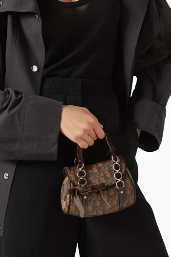 Mini Top-handle Bag in Coated Canvas