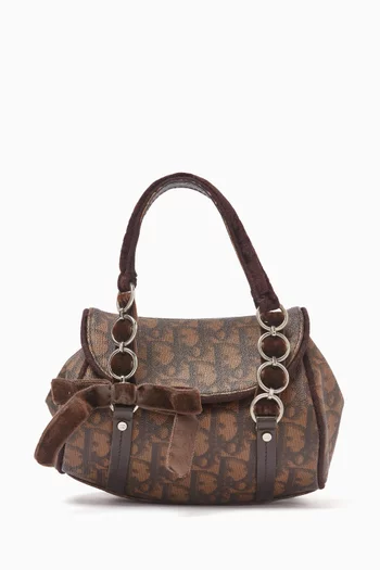 Mini Top-handle Bag in Coated Canvas