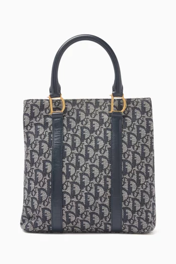 Small Trotter Tote Bag in Canvas & Leather