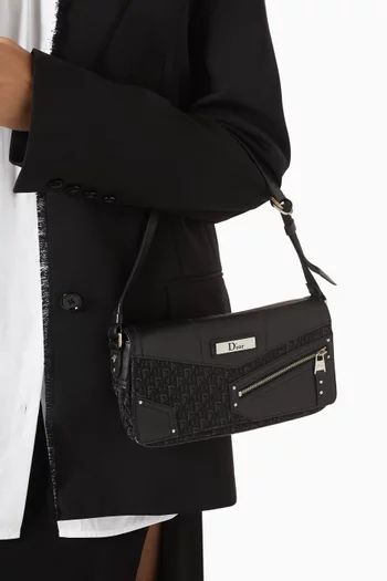 Monogram Shoulder Bag in Canvas & Leather