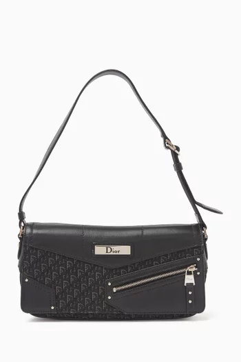 Monogram Shoulder Bag in Canvas & Leather