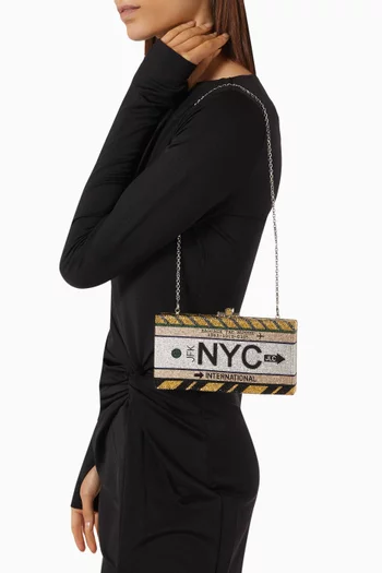 Sleek Rectangle NYC Home Base Clutch