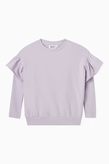 Margit Ruffle Sweatshirt in Organic Cotton