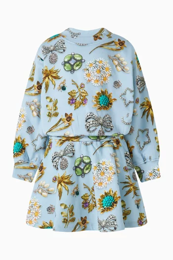 All-over Print Sweatshirt in Cotton