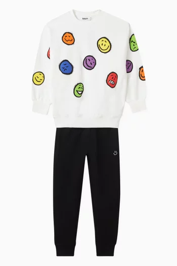 Monti Smiley Expressions Sweatshirt in Organic Cotton