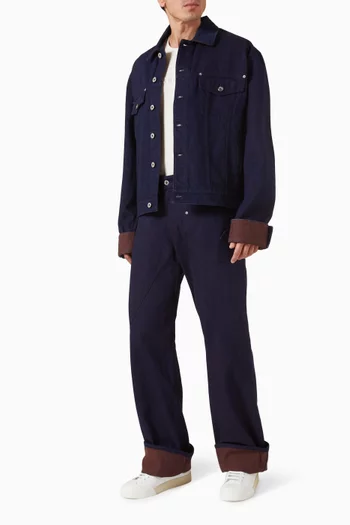 Turn Up Cuff Jacket in Denim