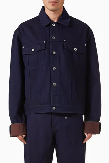 Turn Up Cuff Jacket in Denim