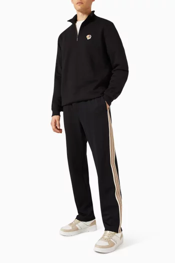 Felipe Patch Half-zip Sweatshirt in Cotton-fleece