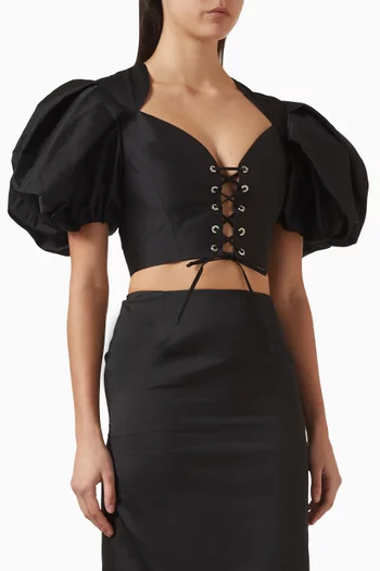 Constance Bustier Top in Taffeta