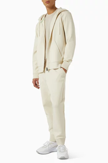 كنزة ساجي بغطاء رأس وسحّاب قطن مطاطي