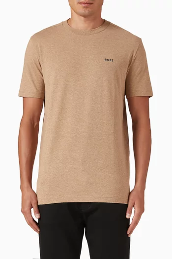 تي شيرت بشعار الماركة قطن مطاطي