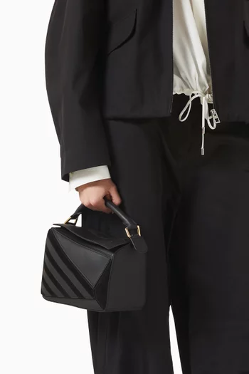 Small Puzzle Bag in Calfskin & Suede