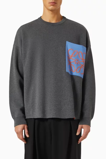 Anagram Pocket Sweater in Knit