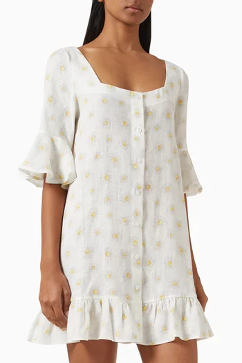 Marseille Mini Dress in Linen