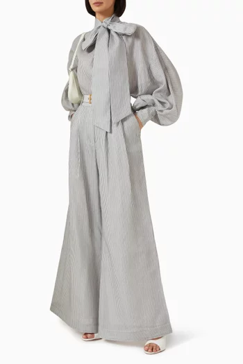 Hypnotic Wide-leg Pants in Cotton-silk