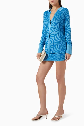 Lara Mini Skirt in Jacquard