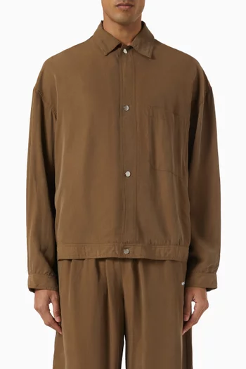 Sandwash Trucker Jacket in Cupro