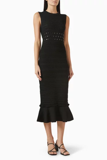Nefertiti Studded Dress in Viscose-blend