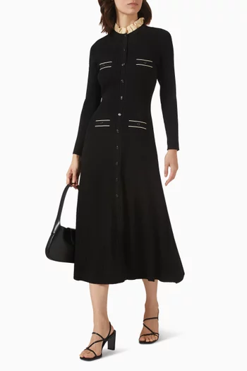 Odaya Midi Dress in Ribbed-knit