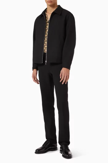 Monogram-print Shirt in Viscose