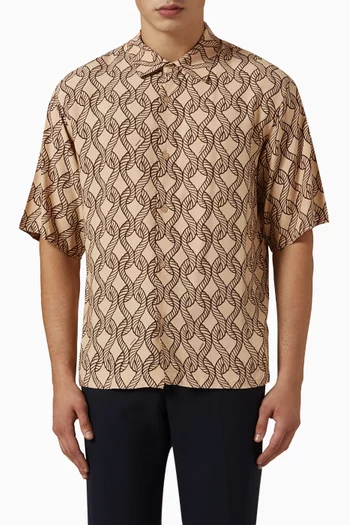 Maxi Rope Print Shirt in Viscose