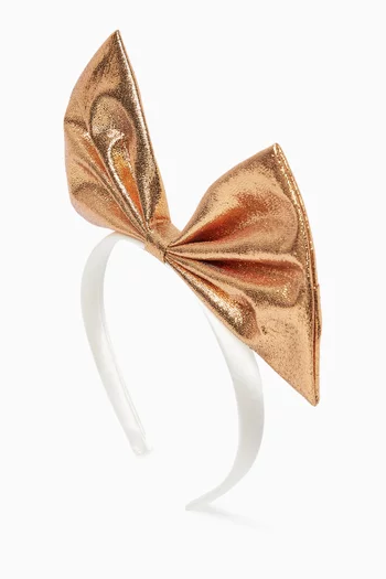 Giant Metallic Bow Hairband