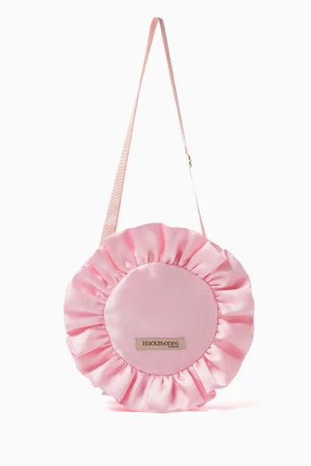 Rosette Crossbody Bag in Satin