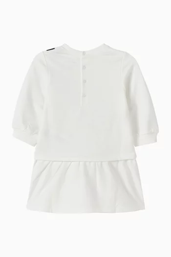 فستان بنمط سويت شيرت بطبعة حقيبة قطن وصوف