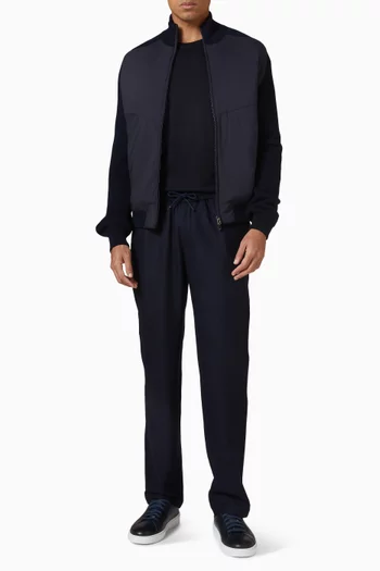 Hybrid Bomber Jacket in Knit