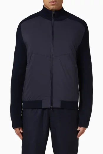 Hybrid Bomber Jacket in Knit