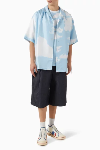 Cloud-printed Shirt in Silk