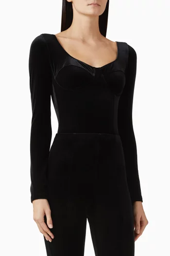 بودي سوت تيفيلفيت بصدرية بتصميم مشد مخمل