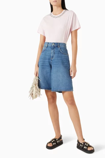 Tulyly Crystal-embellished T-shirt in Cotton