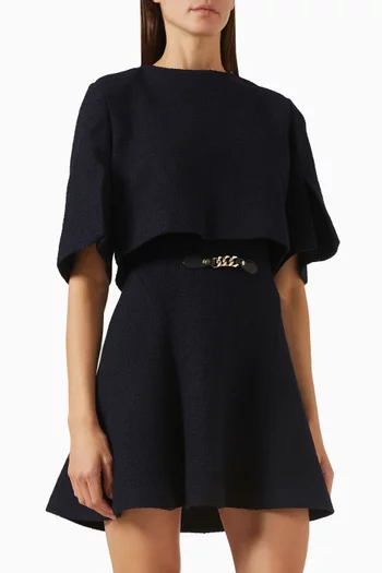 فستان 2 في 1 تويد قصير