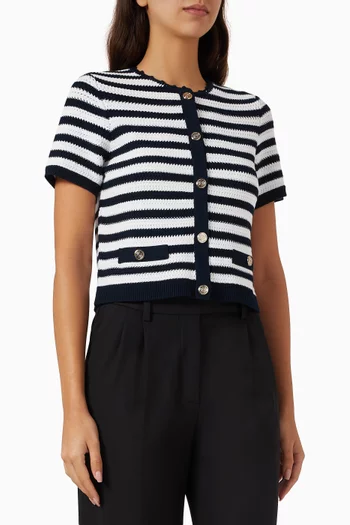 Mistripes Cardigan in Viscose-blend