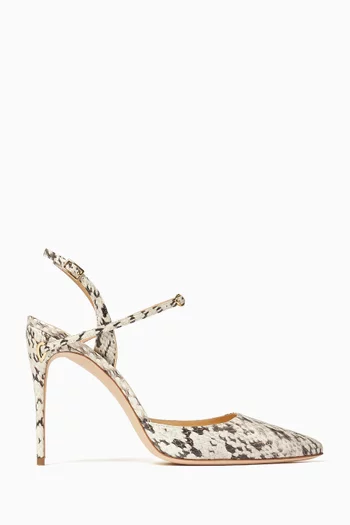 Vittorio 105 Pumps in Snake-print Leather